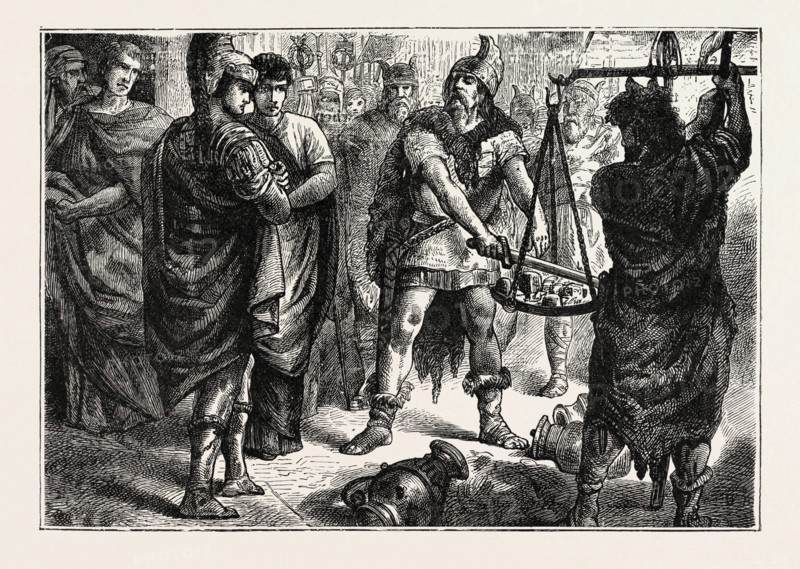 "VAE VICTIS!" THE BARBARIAN'S SWORD TURNS THE SCALE