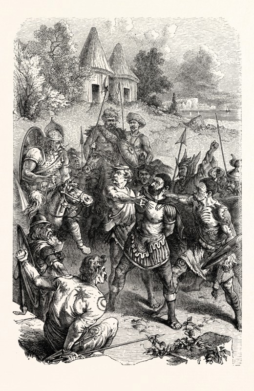 ROMAN CENTURION CAPTURED BY BRITISH WARRIORS.