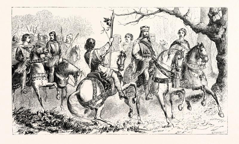 KING JOHN AND HIS RETINUE IN THE FOREST.