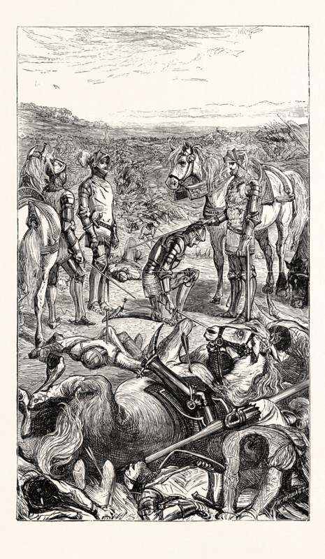 CHIVALRIC CUSTOMS. KNIGHTING ON THE BATTLEFIELD.