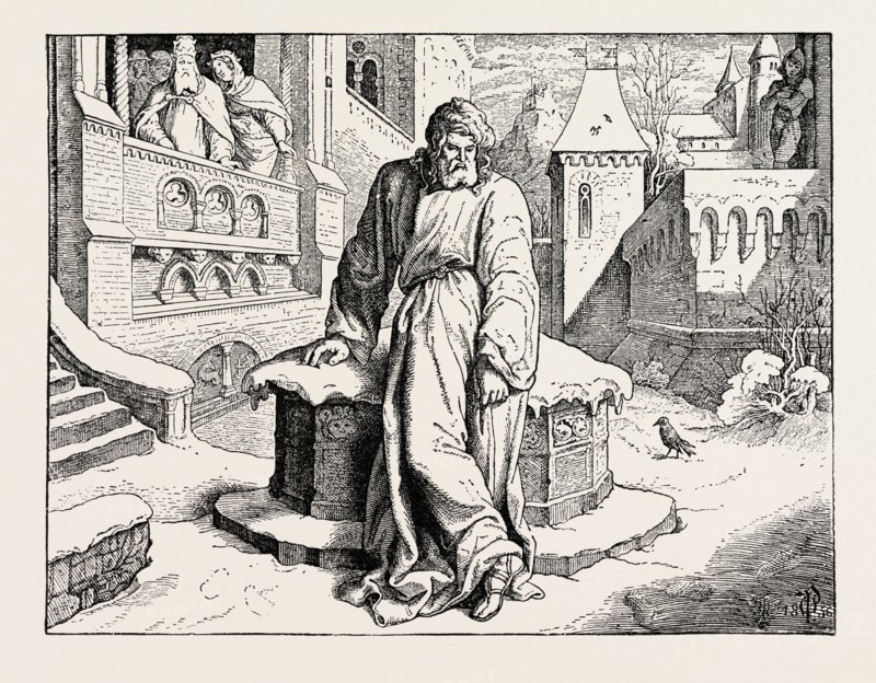 HENRY IV. IN THE COURTYARD OF THE POPE AT CANOSSA.