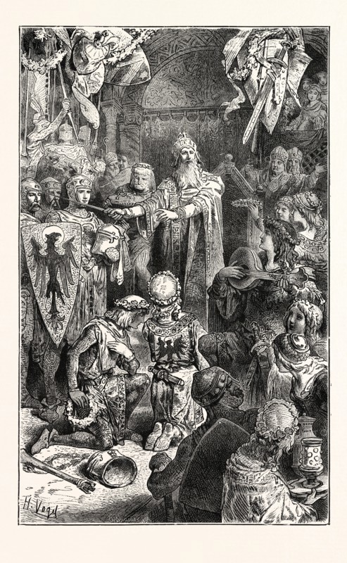 THE GREAT EMPEROR FREDERICK BARBAROSSA HOLDS HIS COURT AT MAYENCE.