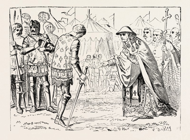 THE CARDINAL TALLEYRAND INTERCEDES WITH THE BLACK PRINCE.
