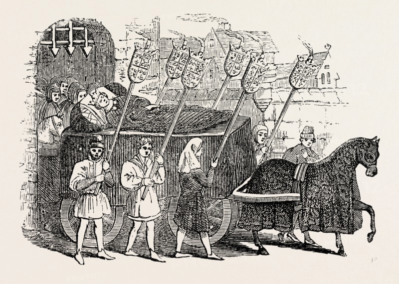FUNERAL OF RICHARD II. FROM AN OLD ILLUMINATED MS.