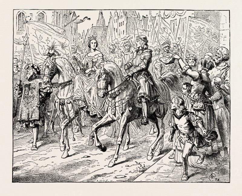 MAXIMILIAN I., EMPEROR OF GERMANY, AND MARY OF BURGUNDY.