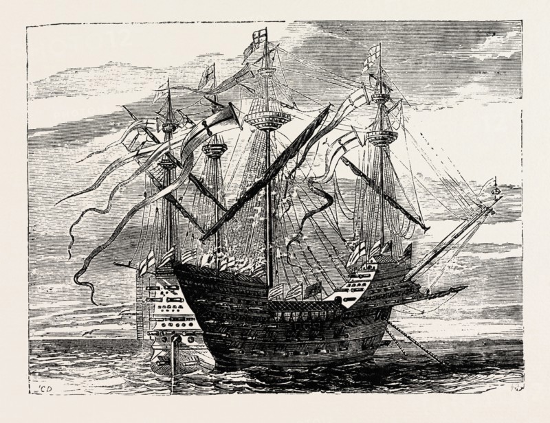 WARSHIP OF THE TIME OF HENRY VIII.