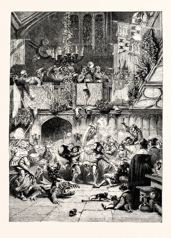 TUDOR TIMES: CHRISTMAS REVELS IN THE BARONIAL HALL.