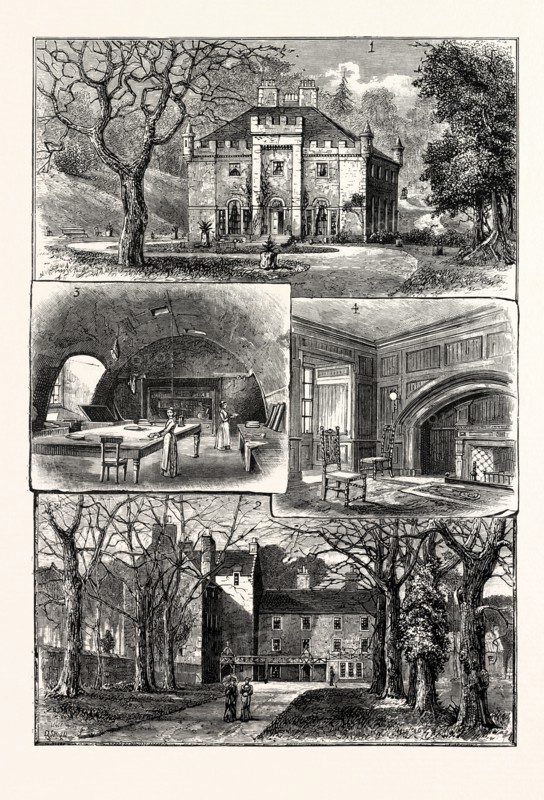 EDINBURGH: 1. THE HERMITAGE, BRAID; 2. CRAIG HOUSE; 3. KITCHEN, CRAIG HOUSE; 4. DINING ROOM, CRAIG HOUSE