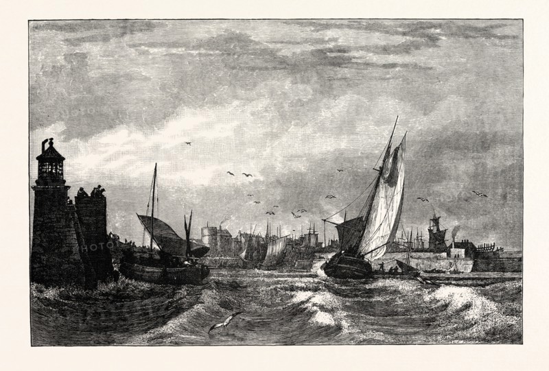 EDINBURGH: ENTRANCE TO LEITH HARBOUR, 1826