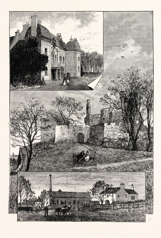 EDINBURGH: 1. CAROLINE PARK; 2. RUINS OF GRANTON CASTLE; 3. EAST PILTON