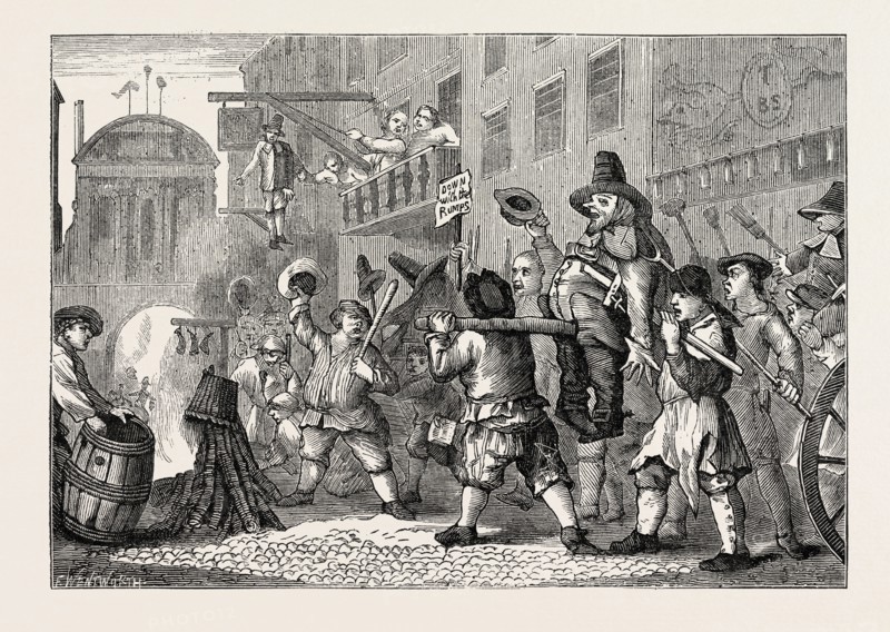ROASTING THE RUMPS IN FLEET STREET, LONDON