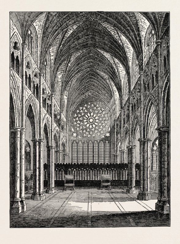 OLD ST. PAUL'S. THE INTERIOR, LOOKING EAST, LONDON