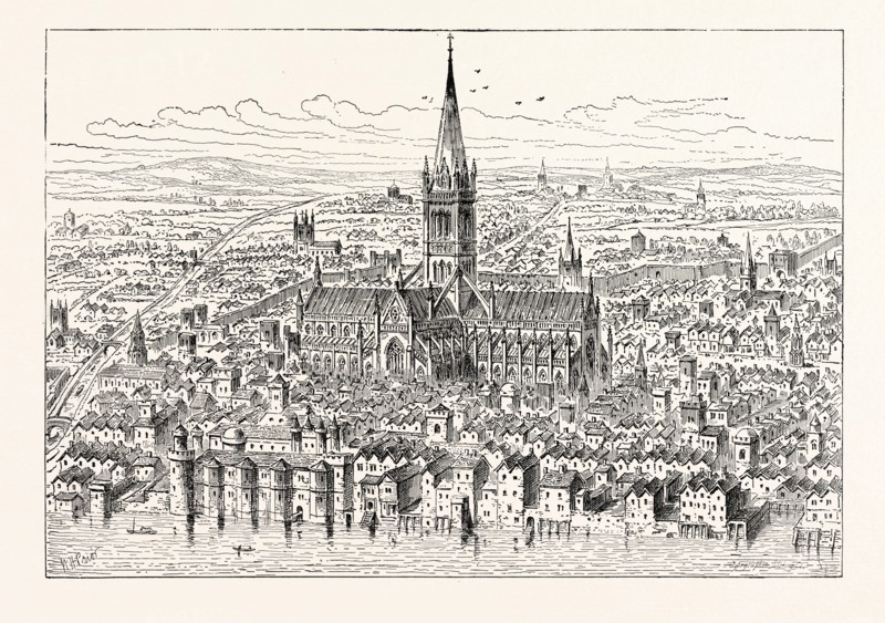 ST. PAUL'S AND THE NEIGHBOURHOOD IN 1540, LONDON
