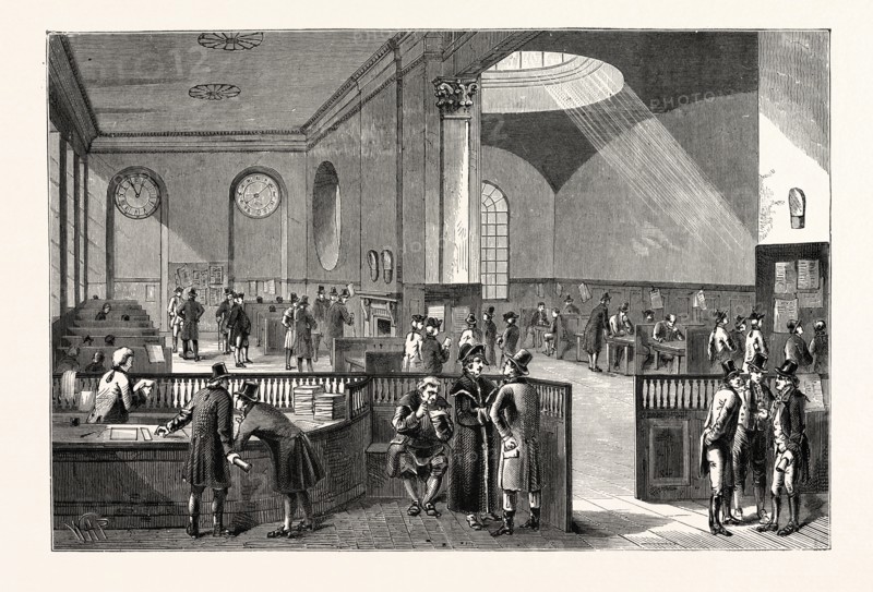THE SUBSCRIPTION-ROOM AT LLOYD'S, LONDON
