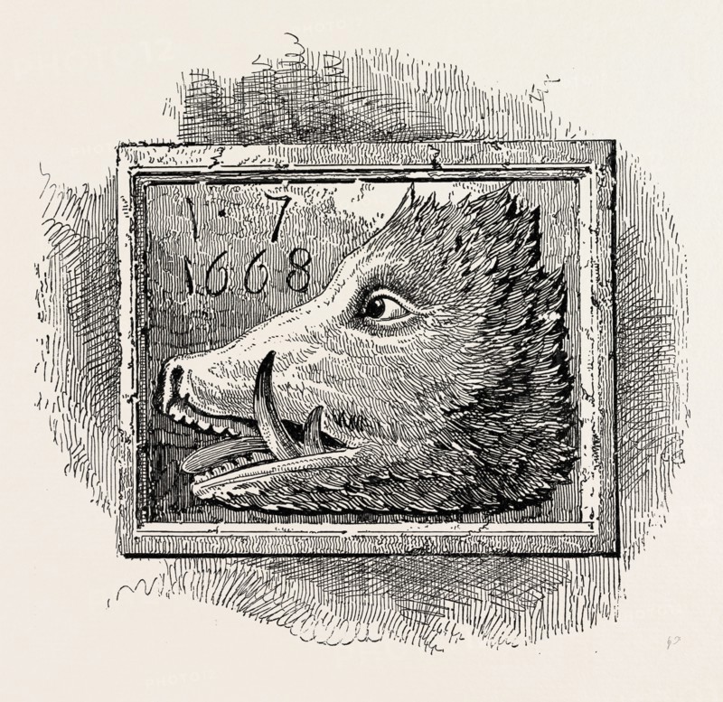 OLD SIGN OF THE "BOAR'S HEAD", LONDON