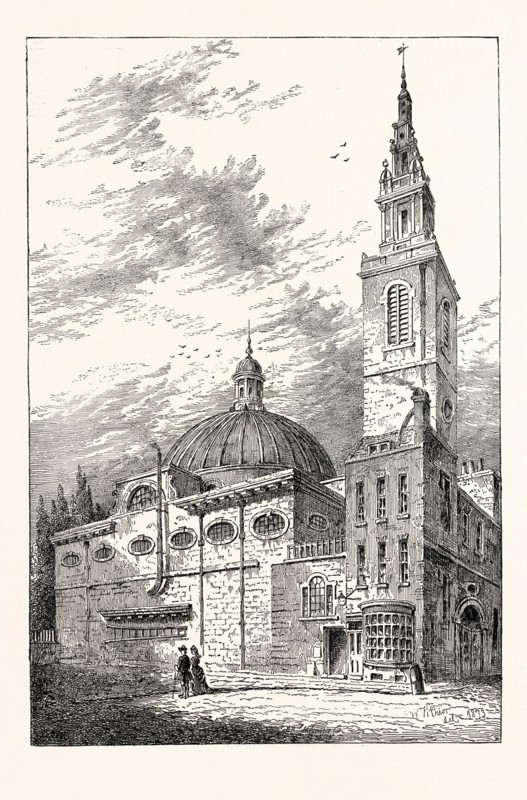 EXTERIOR OF ST. STEPHEN'S, WALBROOK, IN 1700, LONDON