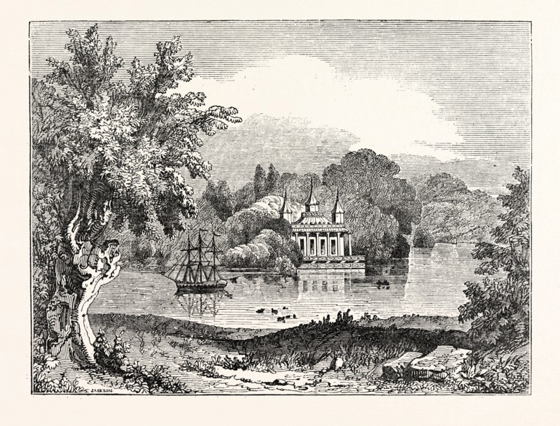 VIRGINIA WATER: Fishing Temple on the Lake