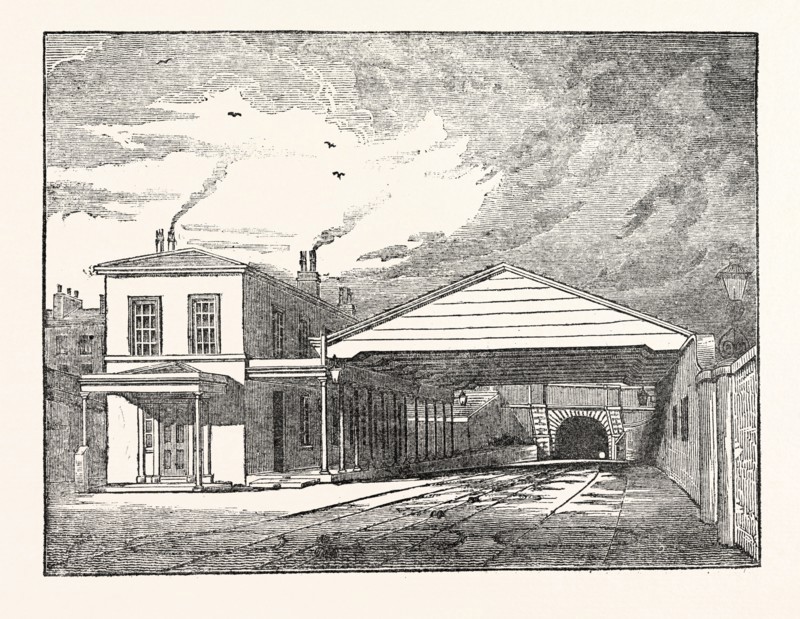 THE MANCHESTER AND LIVERPOOL RAILWAY: Entrance of the Tunnel at Edge Hill