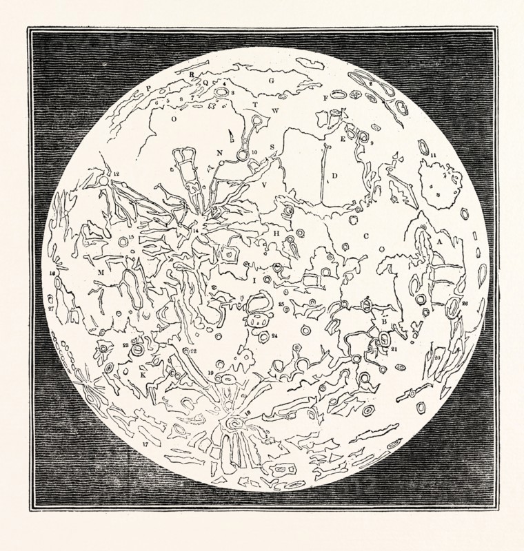 Map of the Moon, 1833