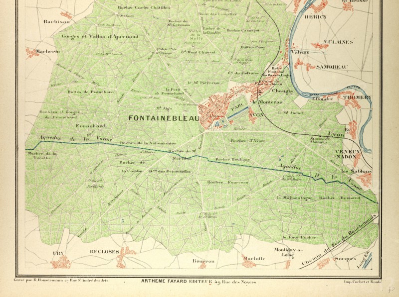 MAP OF MELUN FONTAINEBLEAU