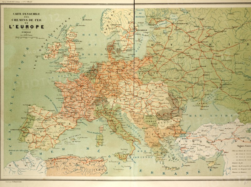 MAP OF EUROPEAN RAILWAY LINES