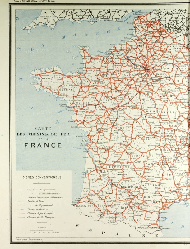 MAP OF FRENCH RAILWAY LINES