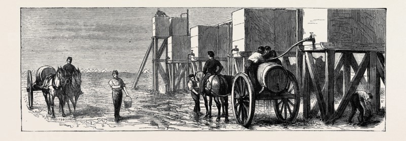 SKETCHES AT THE AUTUMN MANOEUVRES: THE WATER TANKS ON RACE COURSE DOWN