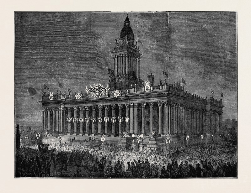 PRINCE ARTHUR AT LEEDS: THE TOWNHALL ILLUMINATED