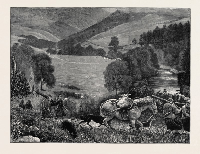 THE PRINCE OF WALES AT BLAIR ATHOLE, BRINGING HOME THE DEER