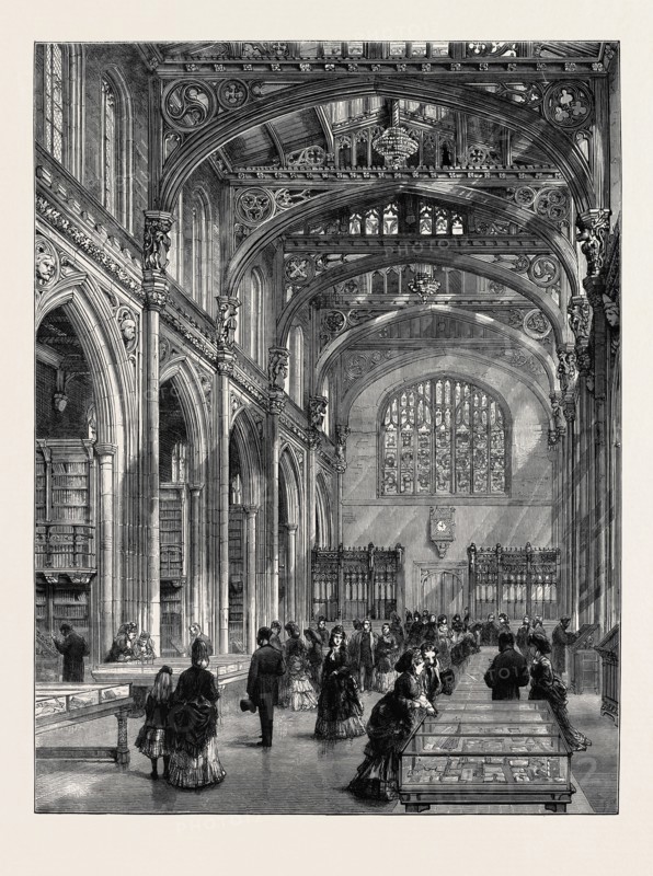 INTERIOR OF THE NEW CITY LIBRARY, GUILDHALL, LONDON
