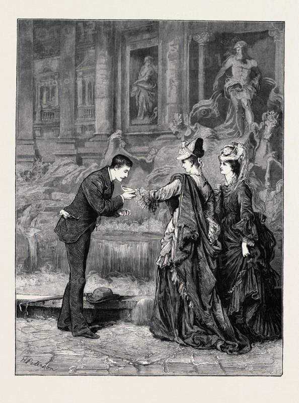 A SIP AT THE FOUNTAIN OF TREVI, ROME