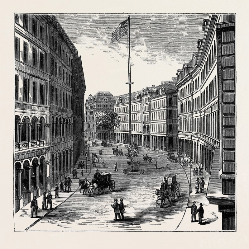 VIEWS AND PUBLIC BUILDINGS IN THE CITY OF BOSTON: VIEW OF FRANKLIN STREET