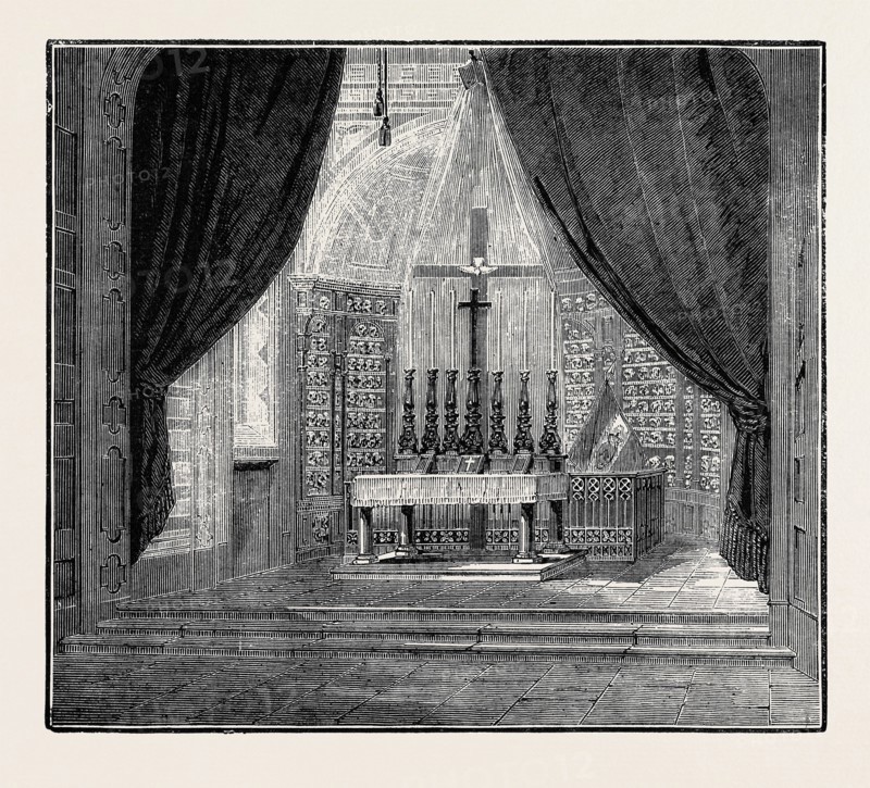 A VISIT TO THE BATTLEFIELD OF SOLFERINO: HIGH ALTAR IN THE OSSUARY, SOLFERINO