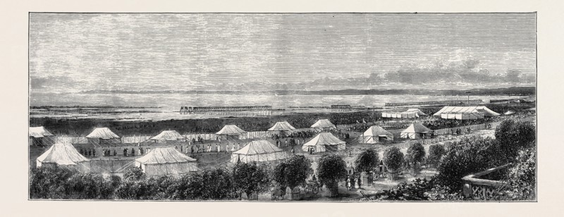 THE GRAND DURBAR AT BOMBAY: THE INVESTITURE PROCESSION AND GENERAL VIEW OF THE TENTS