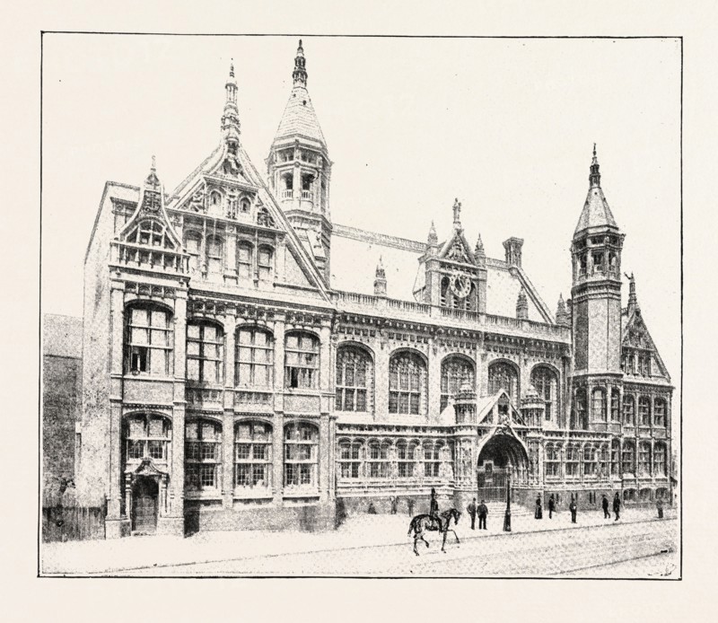 THE NEW LAW COURTS AT BIRMINGHAM, OPENED BY T.R.H. THE PRINCE AND PRINCESS OF WALES: THE EXTERIOR OF THE NEW LAW COURTS