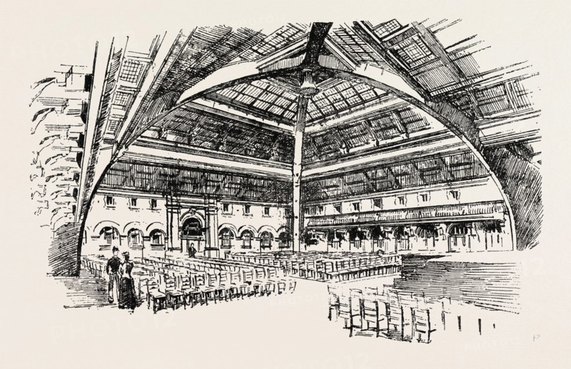 THE GOLDSMITH'S INSTITUTE, OPENED BY T.R.H. THE PRINCE AND PRINCESS OF WALES: THE LECTURE AND MUSIC HALL
