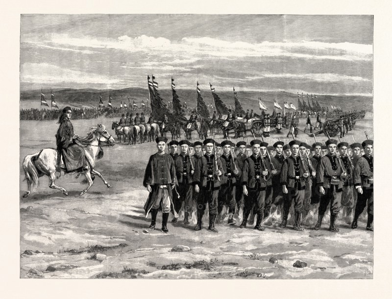THE CHINESE ARMY: REVIEW OF TROOPS IN NEW UNIFORMS RECENTLY ADOPTED BY THE CHINESE GOVERNMENT