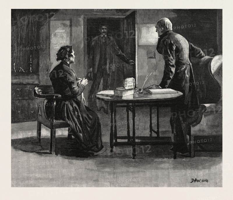 "TESS OF THE D'URBEVILLES" BY THOMAS HARDY: "His father and mother were both in the drawing-room, but neither of his brothers was now at home. Angel entered, and closed the door quietly behind him"