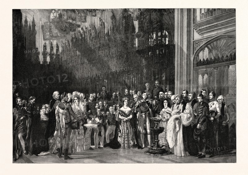 THE CHRISTENING OF H.R.H. THE PRINCE OF WALES IN ST. GEORGE'S CHAPEL, WINDSOR CASTLE, JANUARY 25, 1842