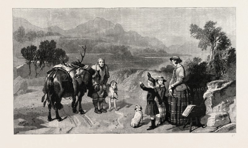HER MAJESTY THE QUEEN, THE PRINCESS ROYAL, AND THE PRINCE OF WALES AT LOCH LAGGAN, SCOTLAND
