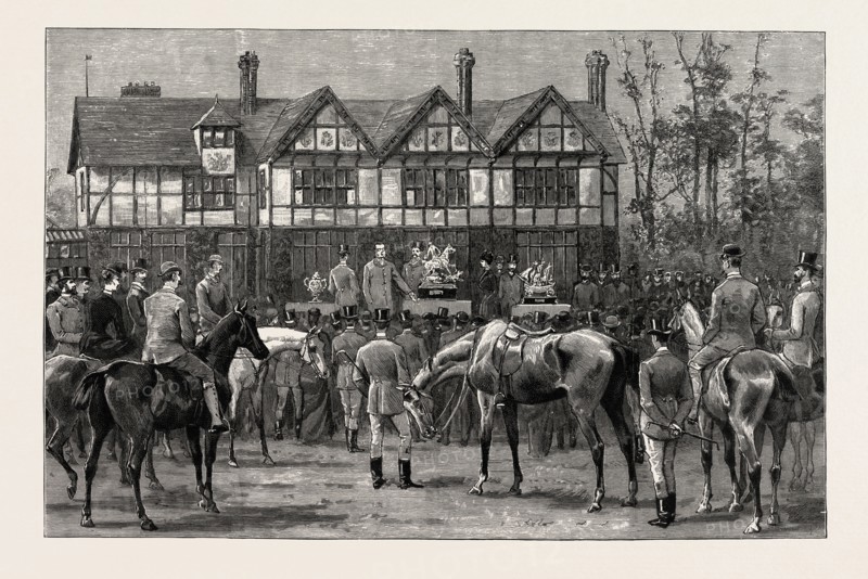 PRESENTATION OF A SILVER STATUETTE TO MR. W.E. OAKELEY ON HIS RETIREMENT FROM THE MASTERSHIP OF THE ATHERSTONE HOUNDS