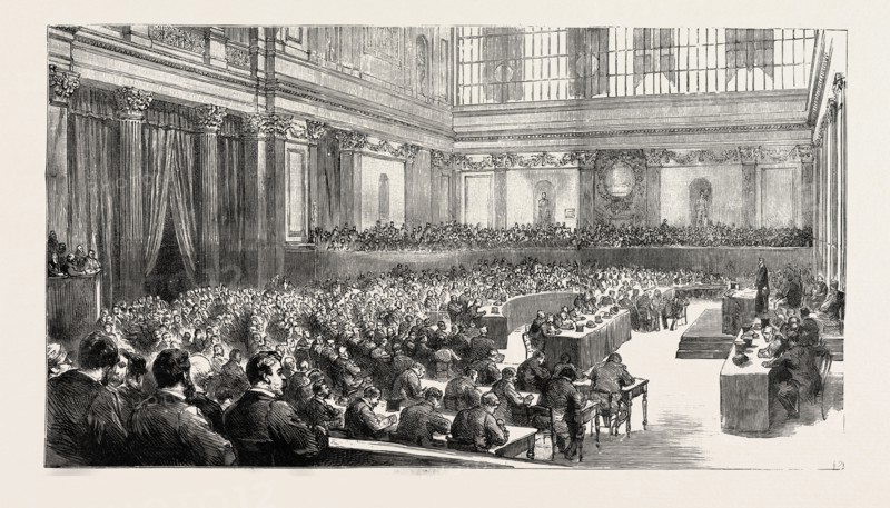 MEETING OF THE DELEGATES TO THE PEACE CONGRESS AT ROME, ITALY