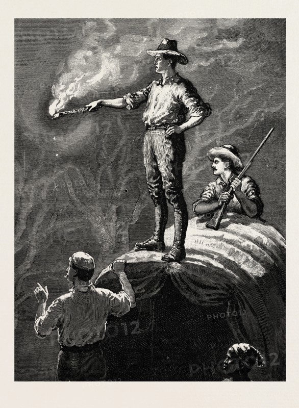 LORD RANDOLPH CHURCHILL IN SOUTH AFRICA, SIGNALLING FOR LOST FRIENDS IN THE BUSH