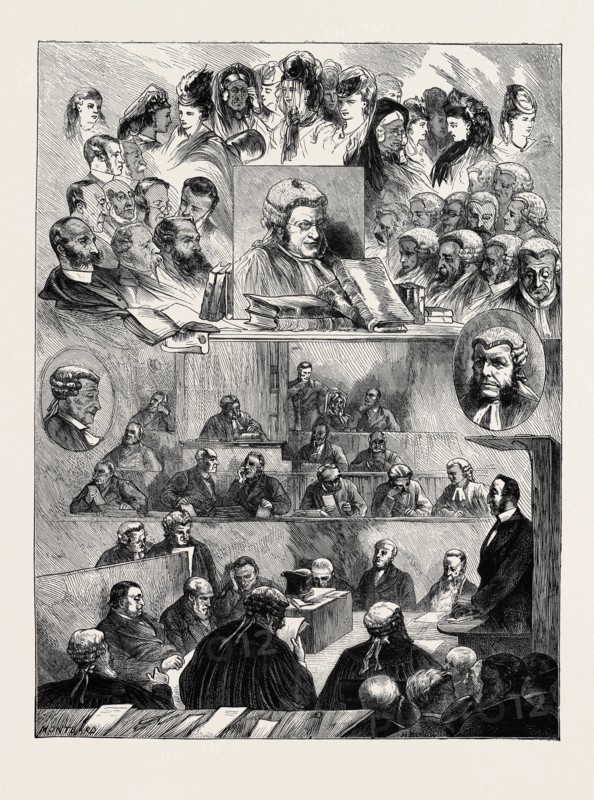 THE TICHBORNE CASE: SKETCHES OF HEADS IN COURT, AUSTRALIA