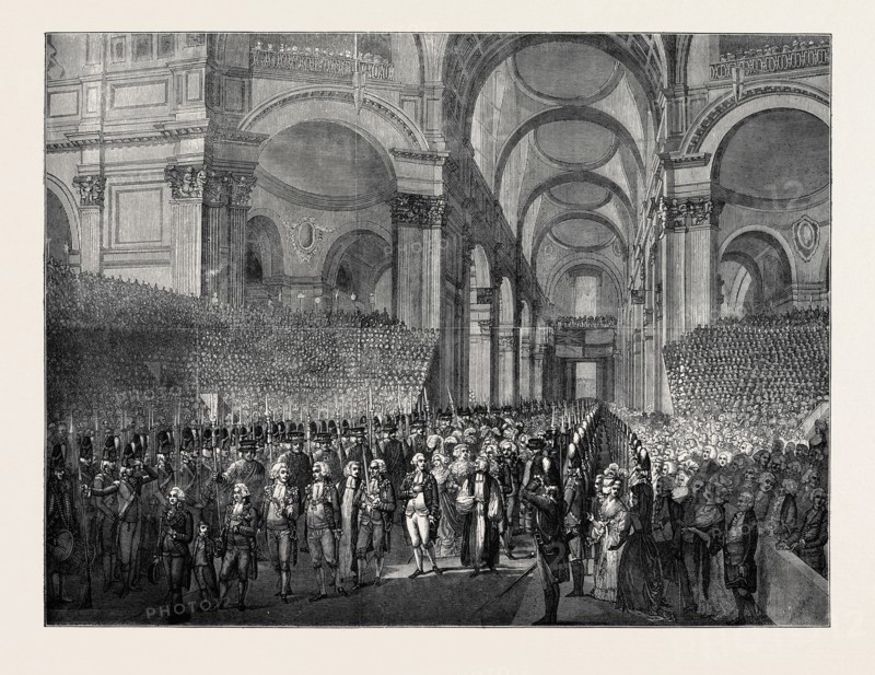 APRIL 23, 1789: KING GEORGE III. VISITING ST. PAUL'S AFTER HIS RECOVERY