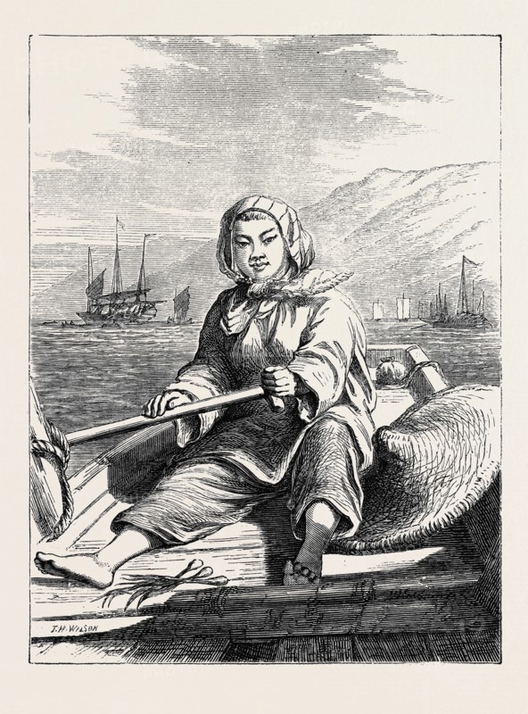 THE DUKE OF EDINBURGH'S COLLECTION AT THE SOUTH KENSINGTON MUSEUM, LONDON: A BOAT GIRL AT CANTON