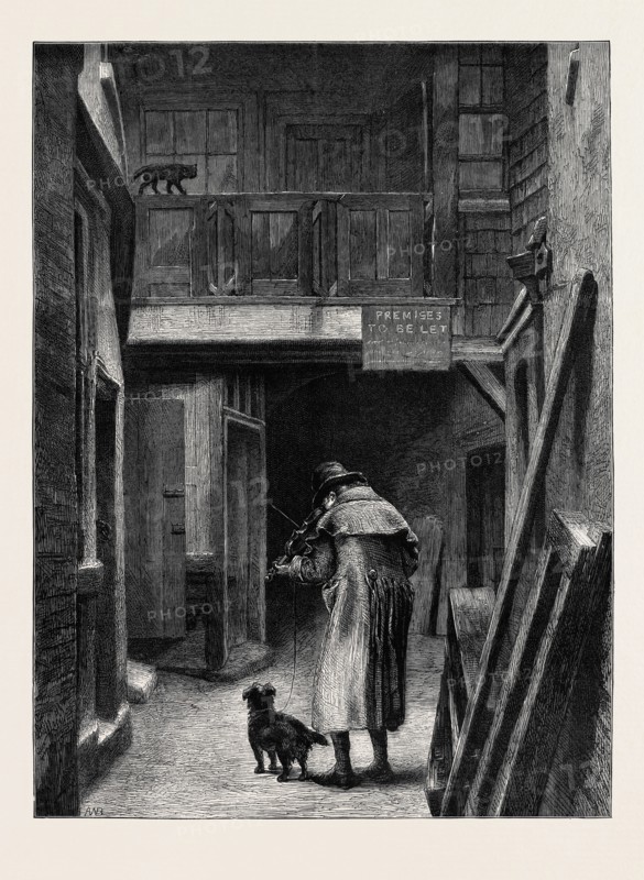 BLIND, FROM THE PICTURE BY A.W. BAYES, IN THE DUDLEY GALLERY