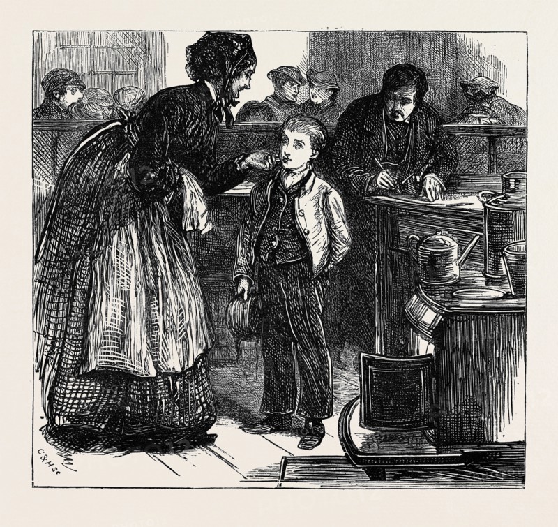 HOME FOR NEWS-BOYS IN THE METROPOLIS: ARRIVAL OF A NEW BOY