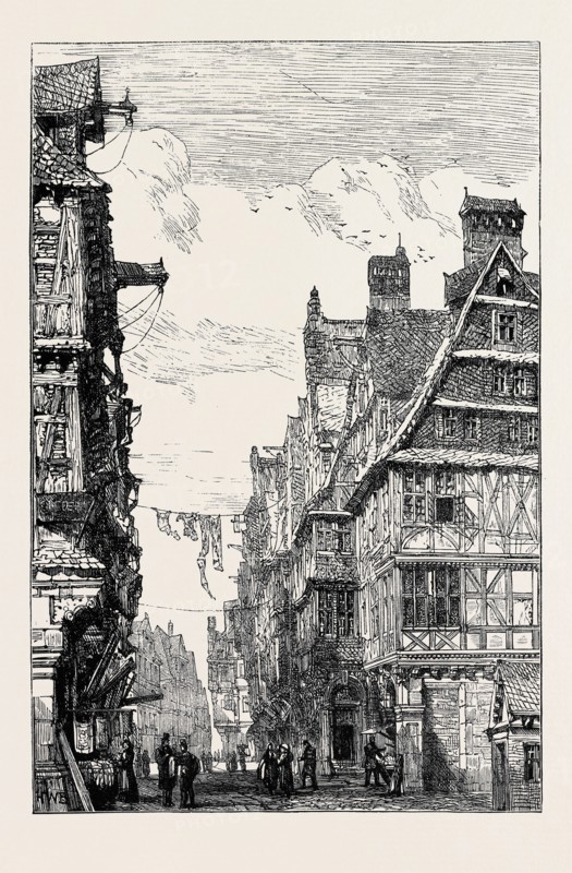 THE JUDENGASSE AT FRANKFORT-ON-THE-MAIN, SCENE OF THE LATE CATASTROPHE