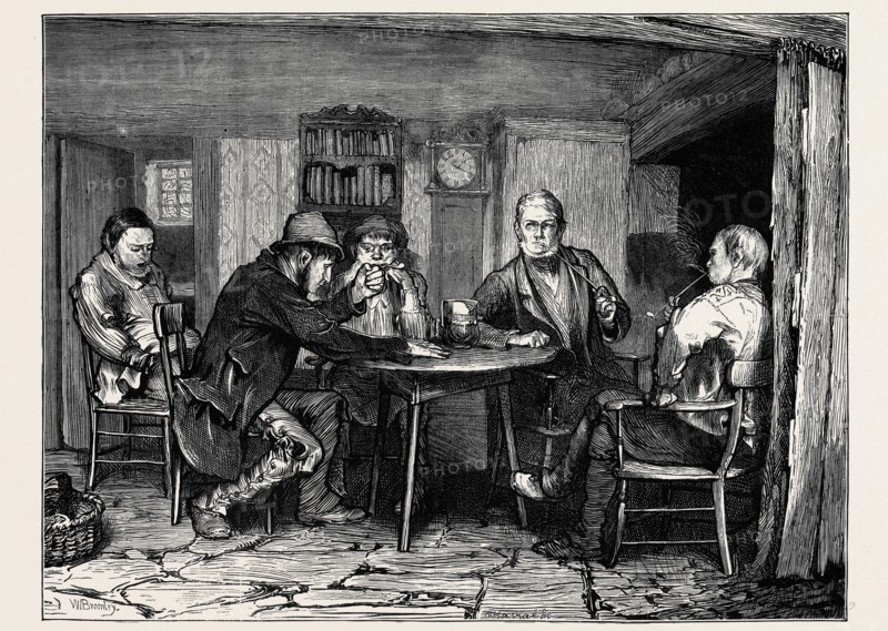 THE AGRICULTURAL QUESTION: INTERIOR OF A COTTAGE AT WELLESBOURNE